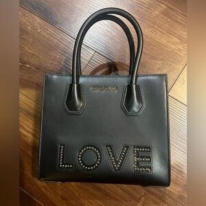 Michael Kors Black LOVE Mercer Tote Bag - Small